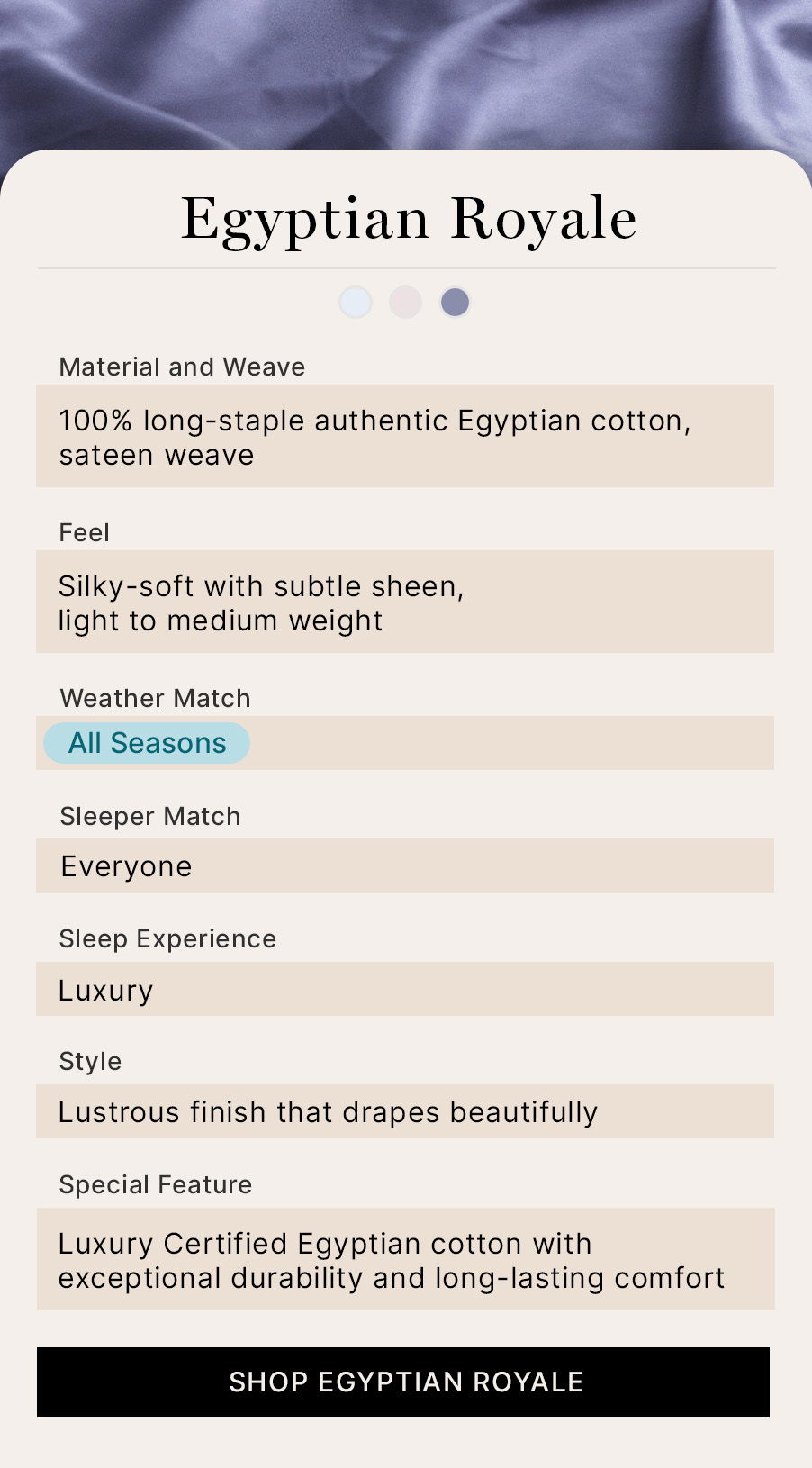 Egyptian Royale bed linen