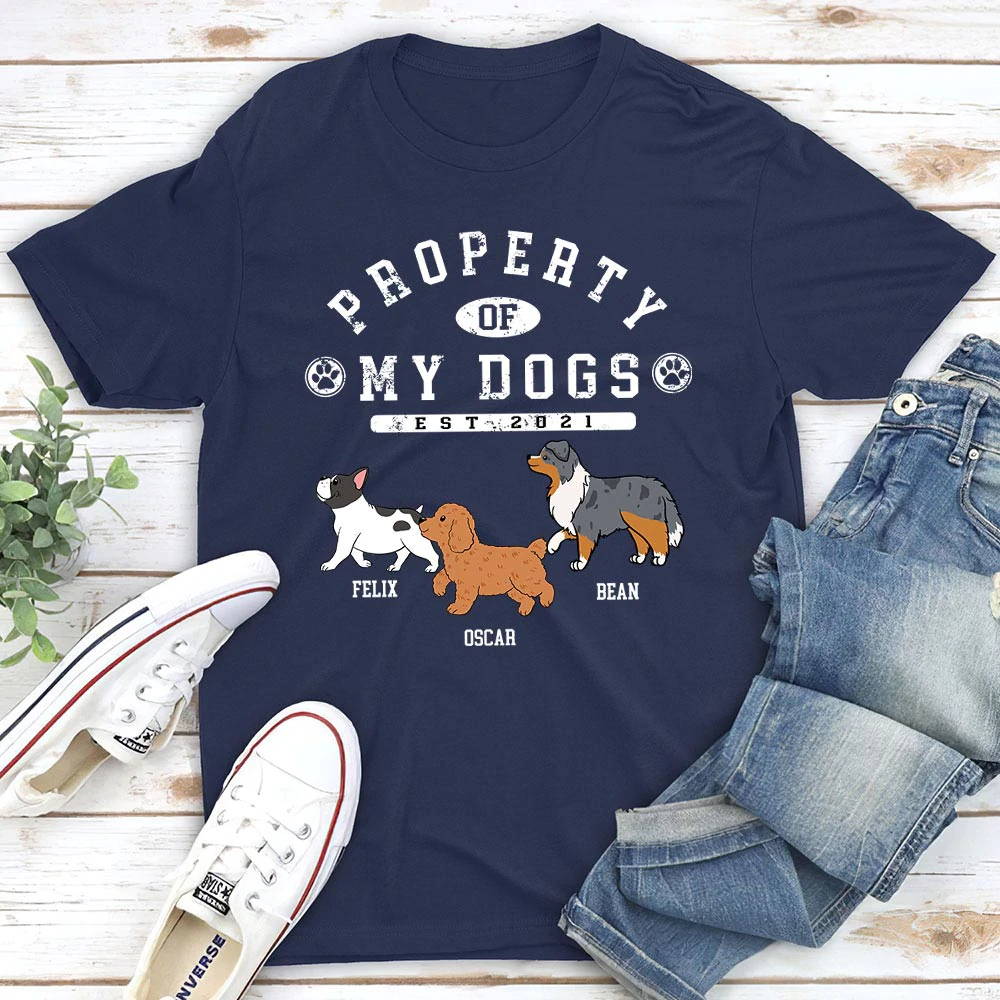 DOG PROPERTY - PERSONALIZED CUSTOM UNISEX T-SHIRT