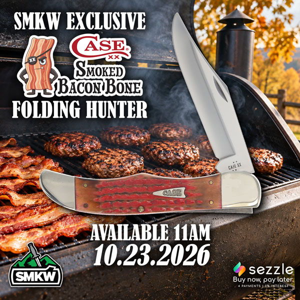 SMKW Exclusive Case Smoked Bacon Bone Folding Hunter Available 10AM EST 10/23