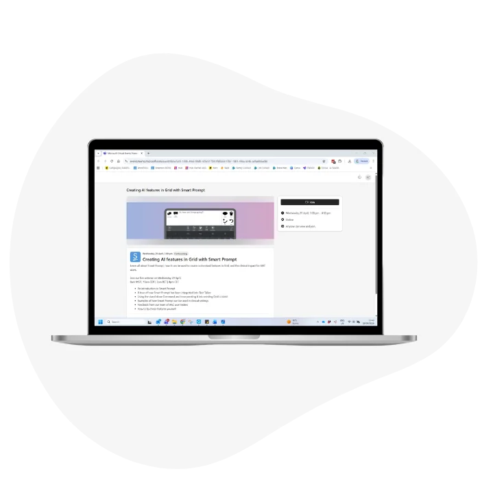 A laptop displaying a webpage with a keyboard interface.