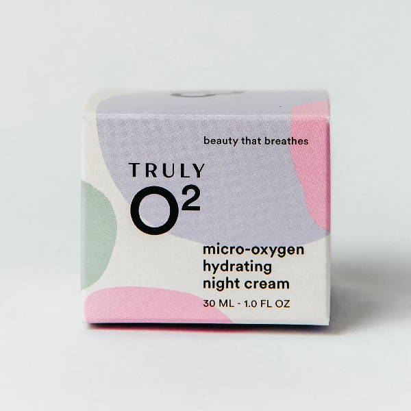Truly O2 micro-oxygen hydrating night cream for dryness and fine lines box