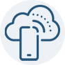 cellphone and cloud icon indicating setup solution