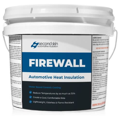 Firewall ceramic hood insulation