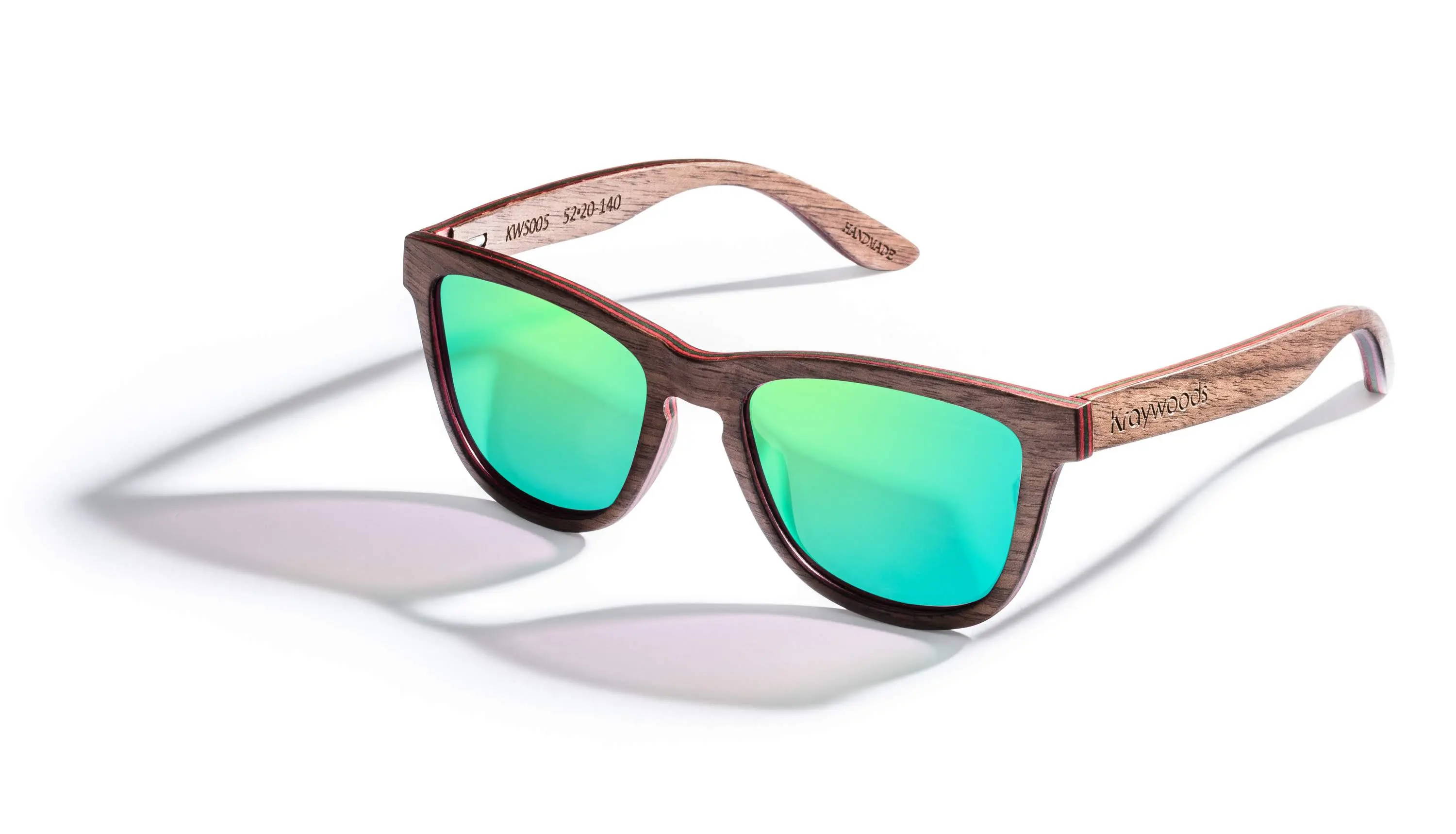 Racer Sunglasses with polarized green mirror lenses