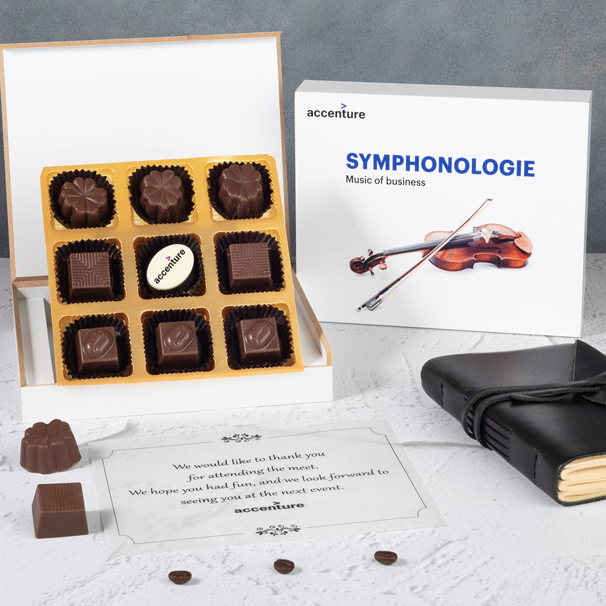 Custom branded corporate chocolates