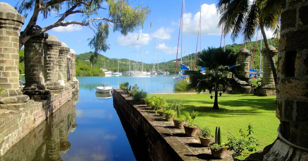 Nelson Dock Yard in English Harbor in the island of Antigua in the Caribbean