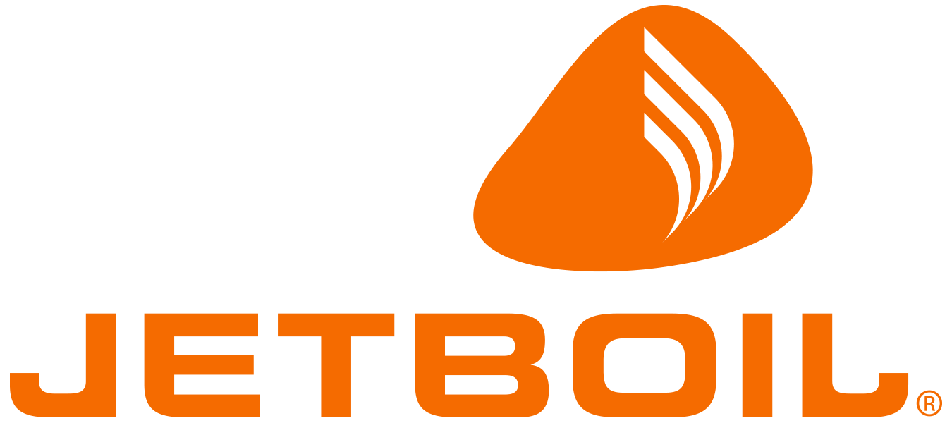 Jetboil logo in orange with a stylized flame icon.
