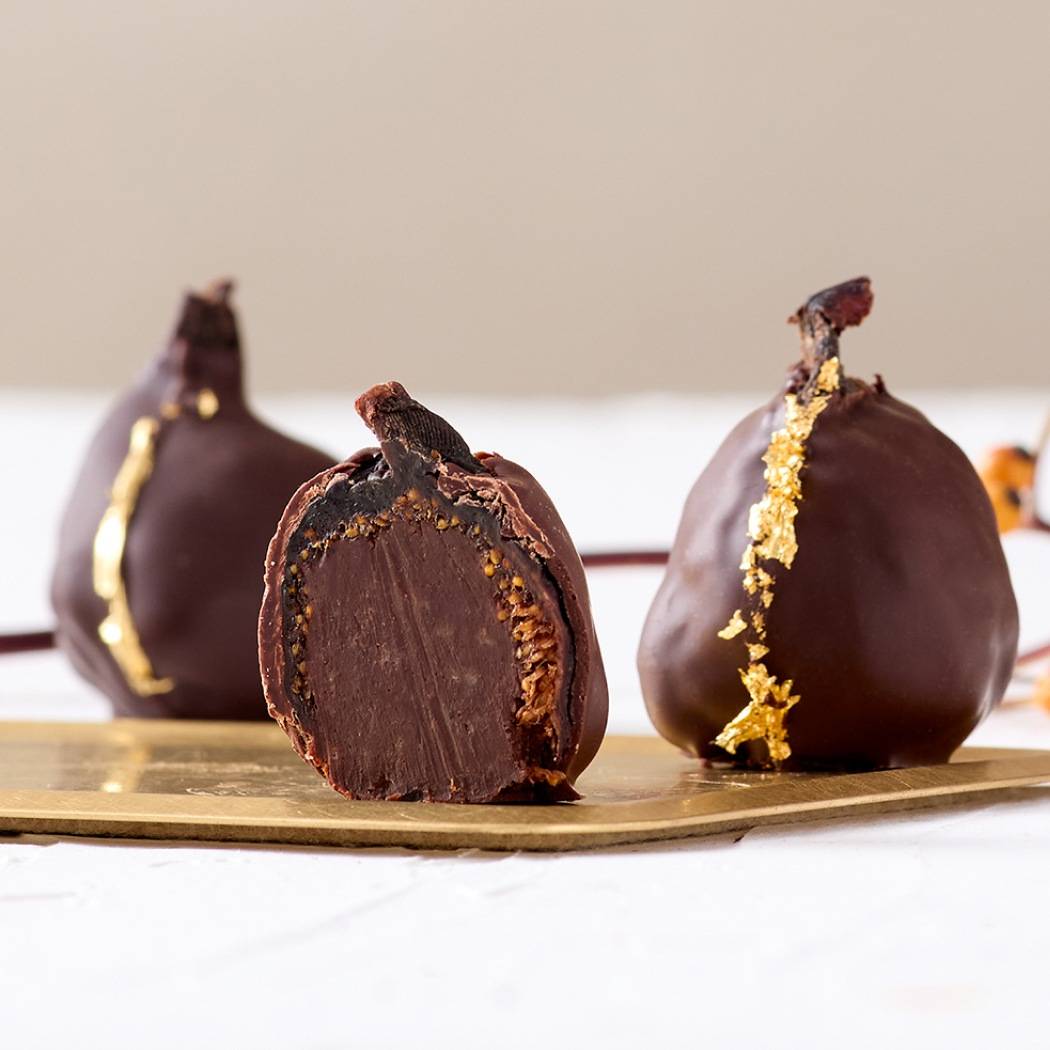 Chocolate-Dipped Fig Truffles