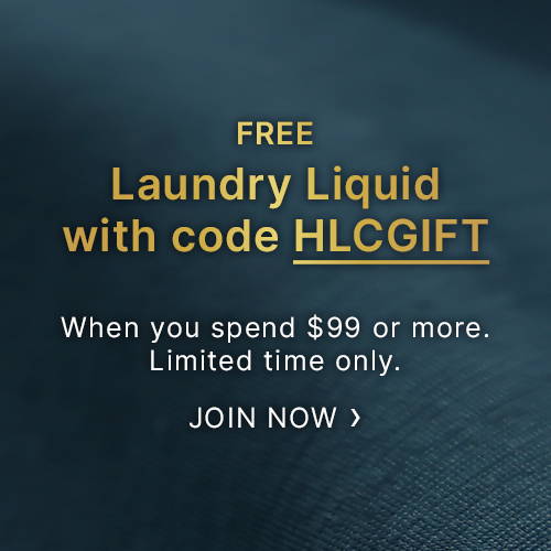 Free laundry liquid with code HLCGIFT when you spend $99 or more.