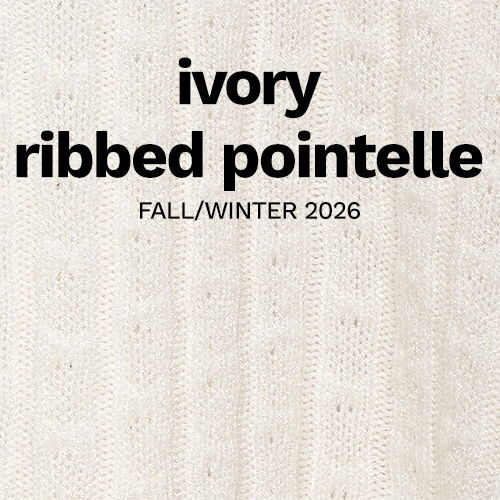 Miik's ivory ribbed pointelle fabric swatch