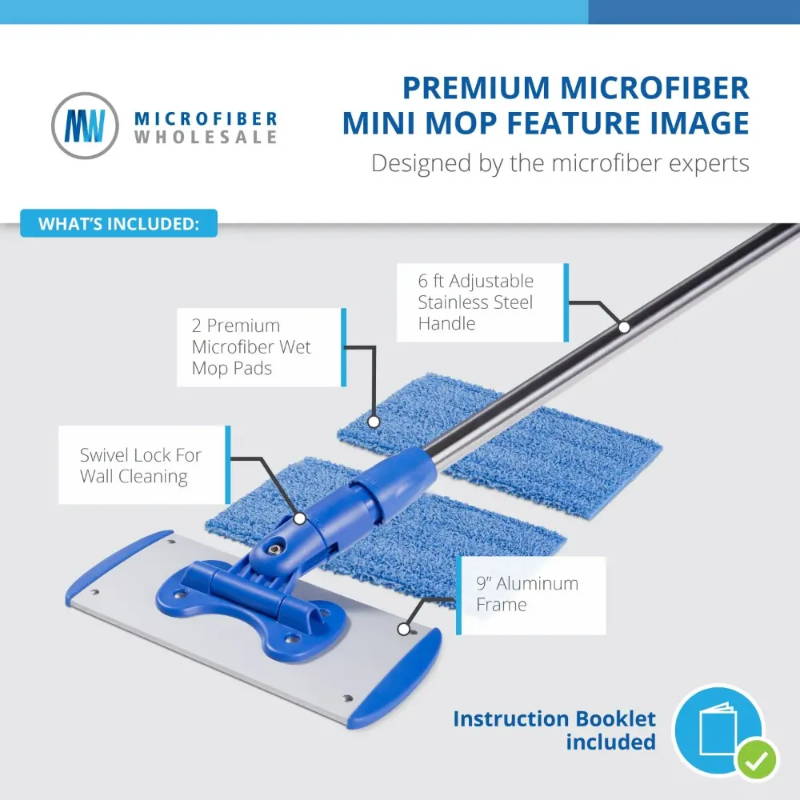 Premium Mini Microfiber Mop System — Microfiber Wholesale