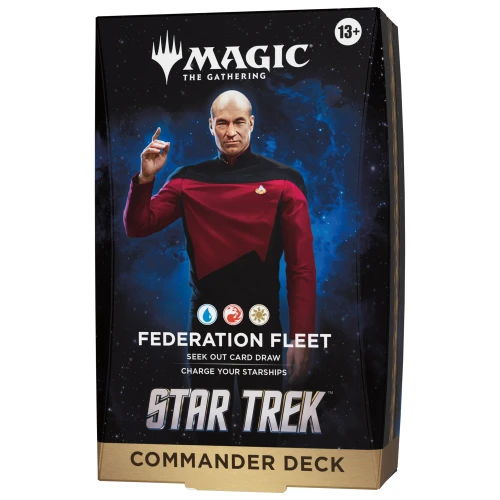 Magic: The Gathering Star Trek Commander Deck featuring the Federation Fleet.