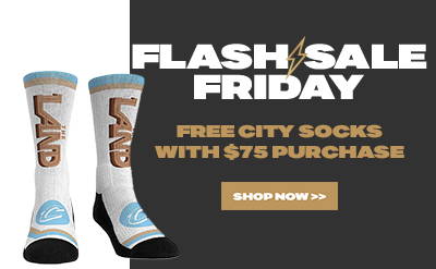 Flash Sale Friday is back - get a FREE pair of City Edition socks with your order of $75 or more!