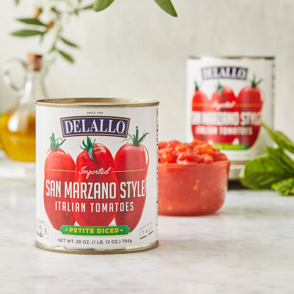 Can of DeLallo San Marzano Style Diced Tomatoes