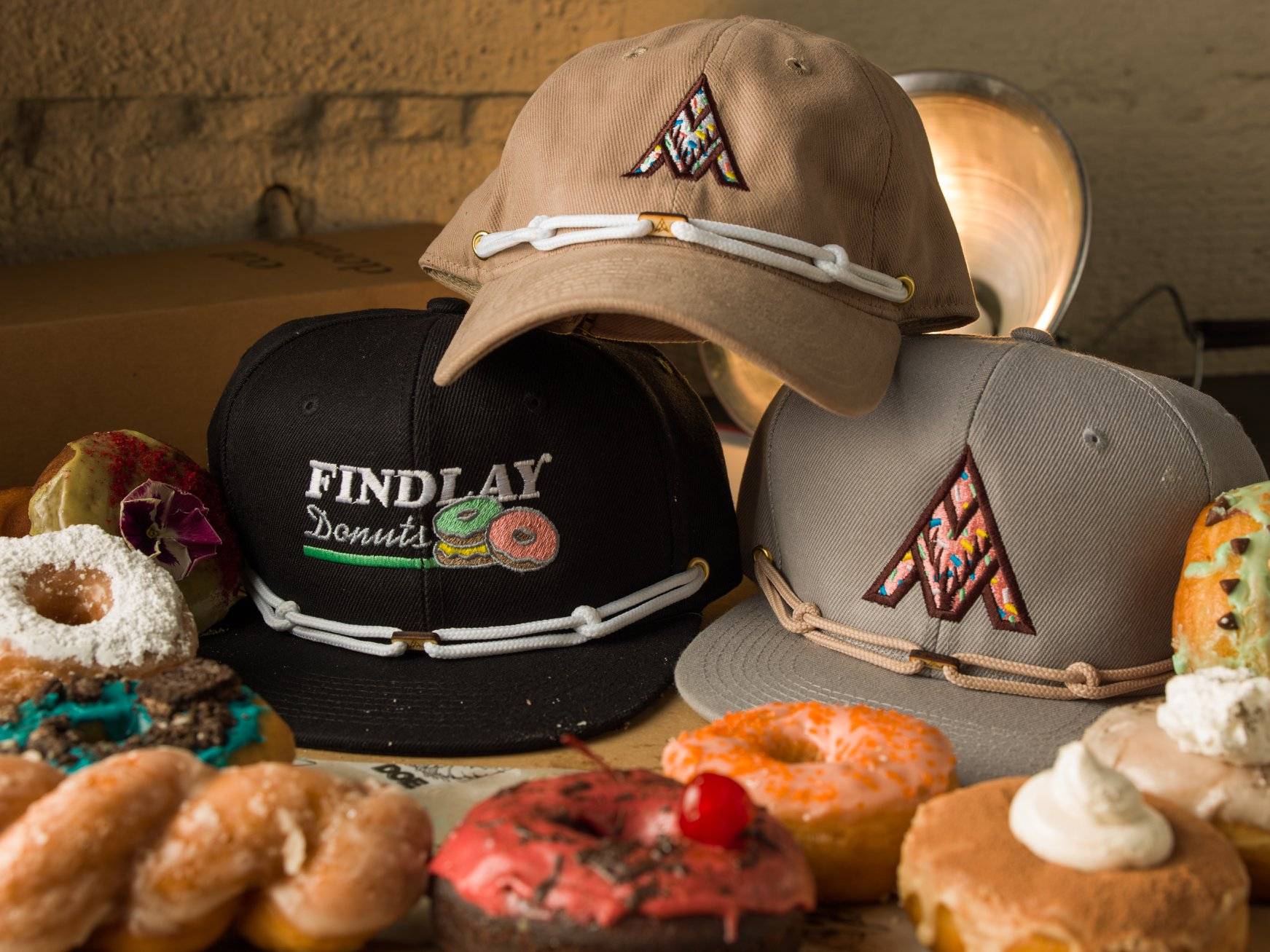 3 Findlay Hats Stacked On top of one another