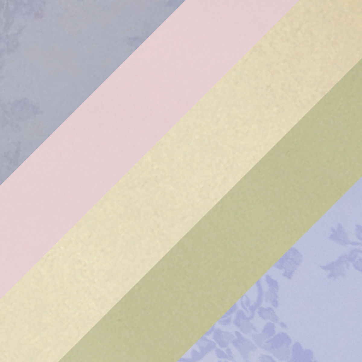 Abstract design with diagonal stripes in soft pastel colors.