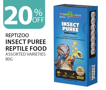 20% off ReptiZoo Insect Puree Reptile Food 80g