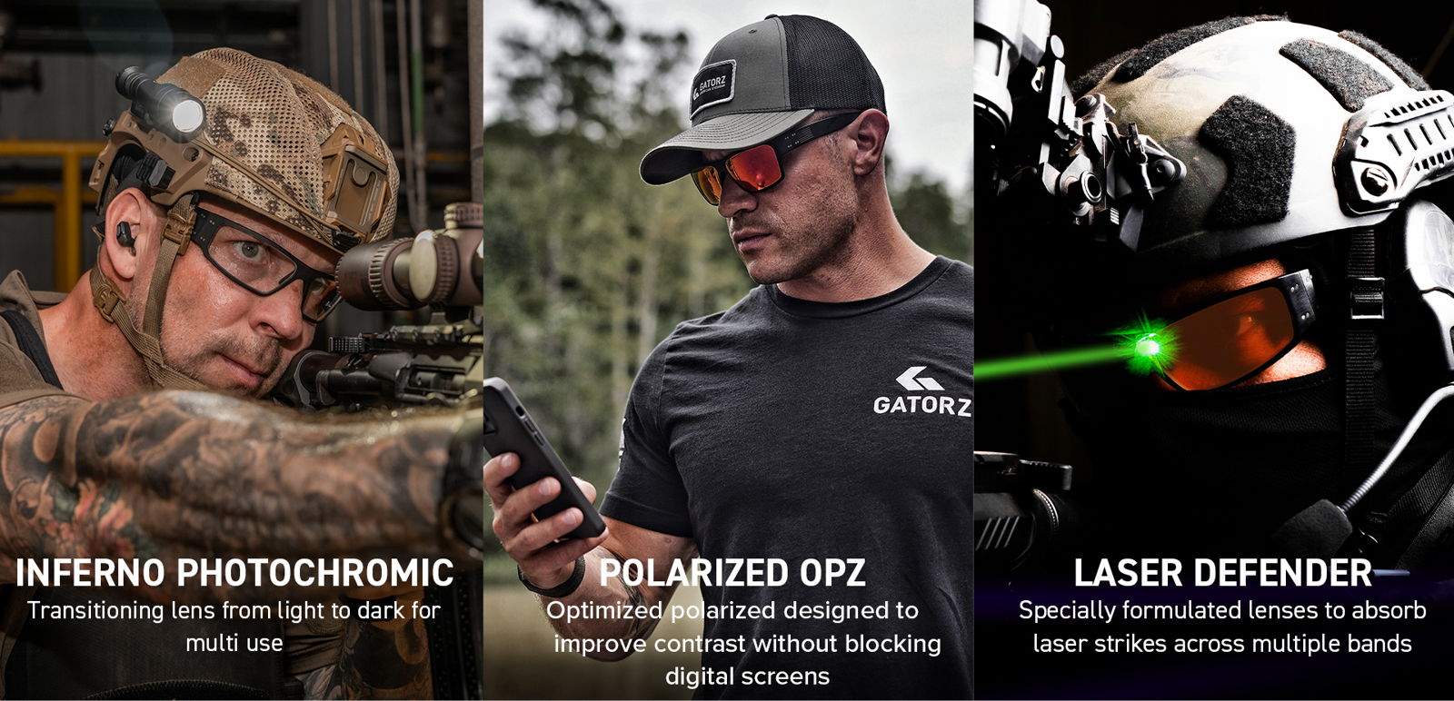 Inferno, OPz and Laser Defender lenses