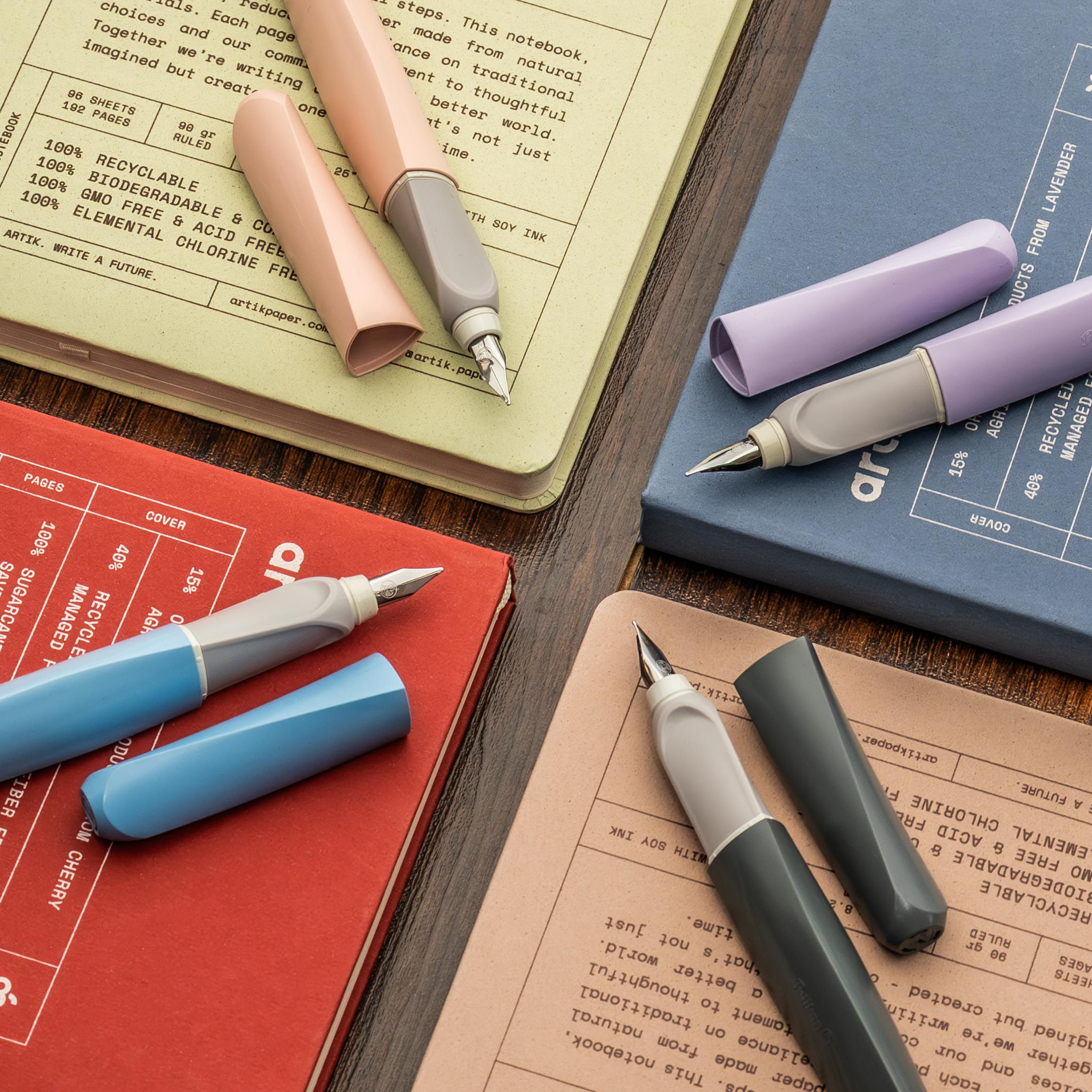 Pelikan Twist Eco with Artik tree-free paper notebooks