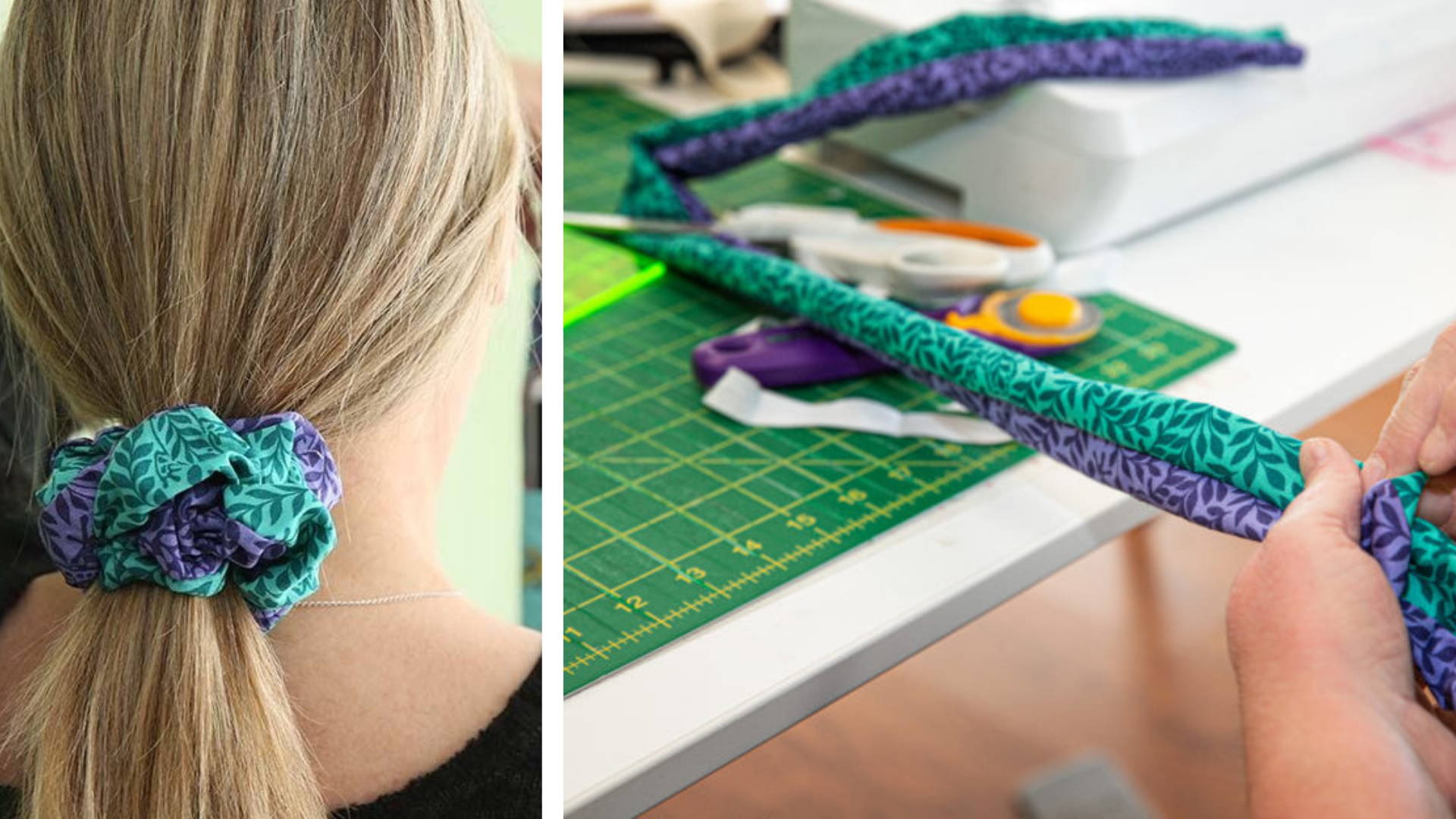 Scrappie scrunchie sewing project