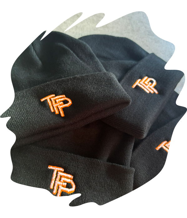 Black beanies with 