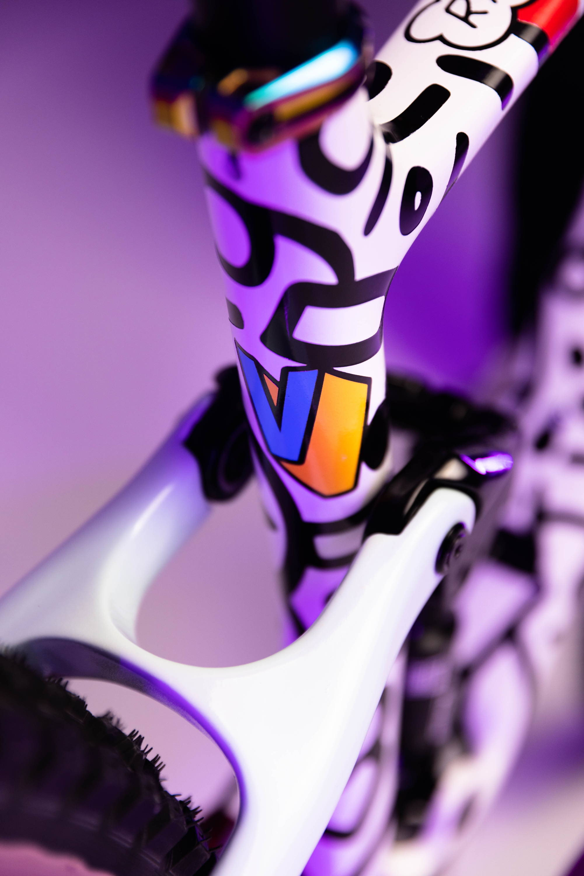 Hap Seliga's custom Pop Art-inspired Vitus Rapide mountain bike.