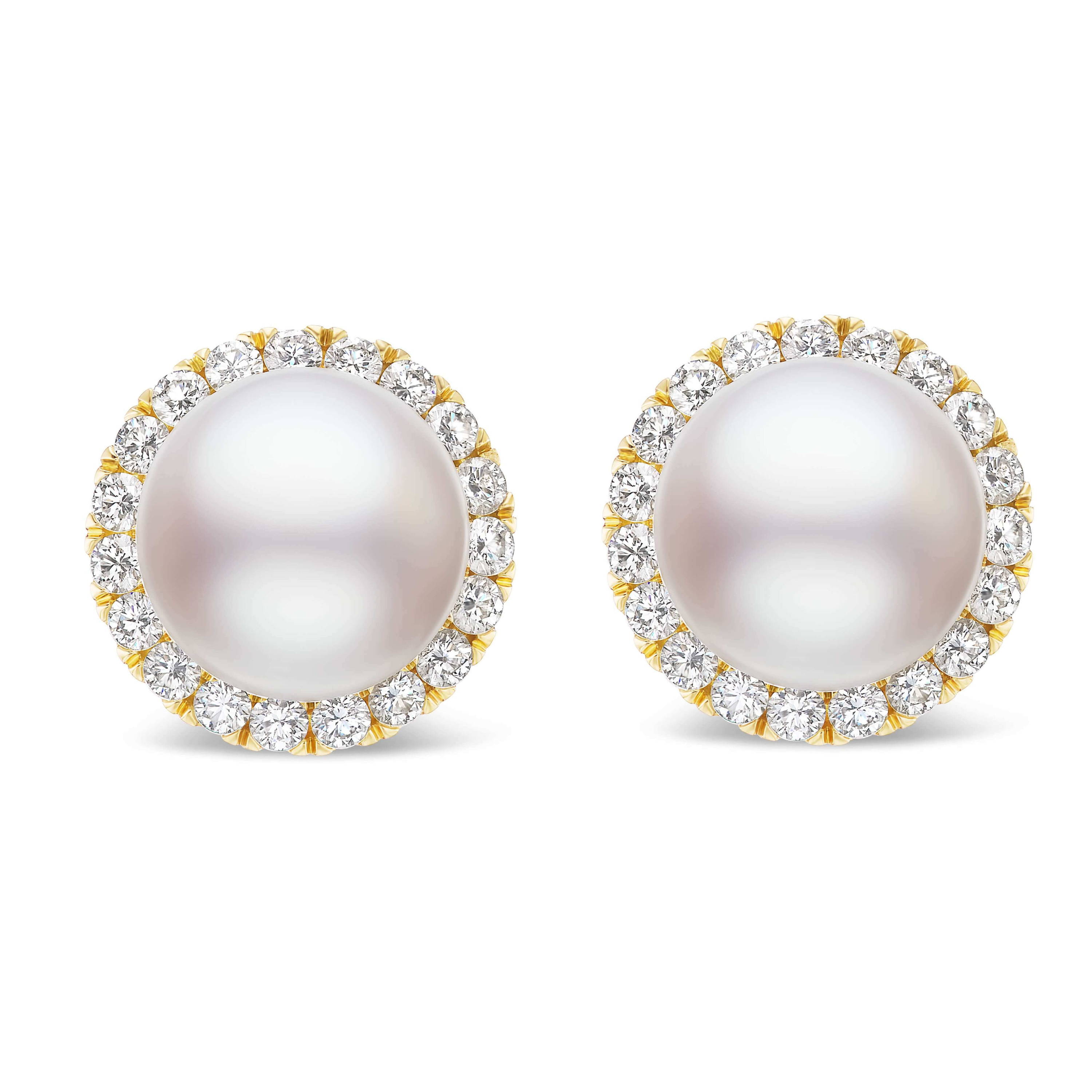 pearl and diamond earrings