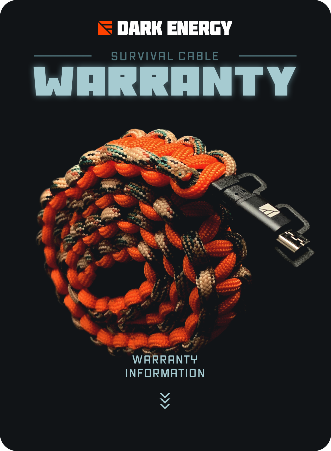 Warranty info for the Survival Cable.