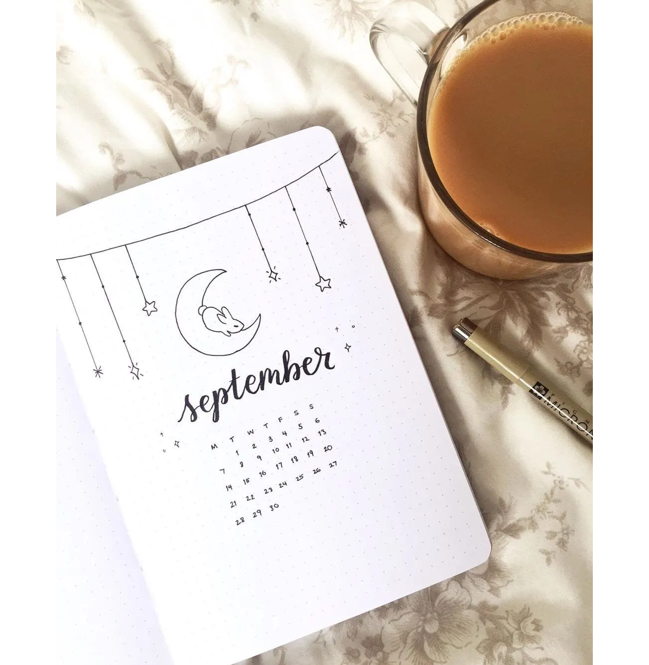 September Bullet Journal Plan with Me Cover