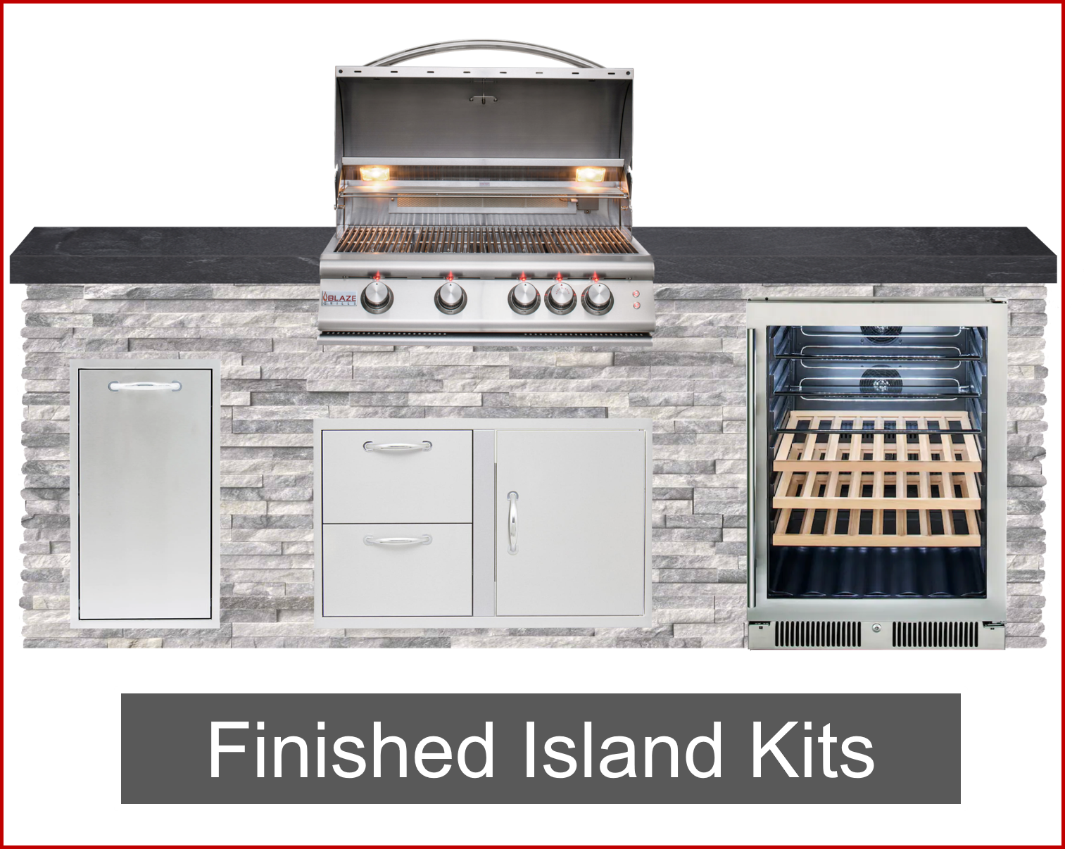Outdoor Kitchen BBQ Island Kits