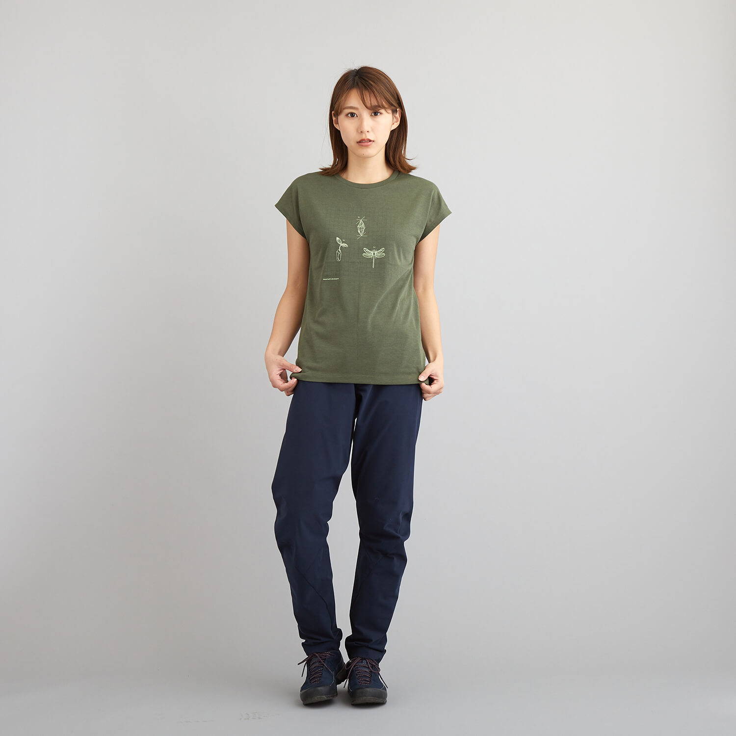 HOUDINI（フーディニ）/ビッグアップメッセージT/カーキ/WOMENS
