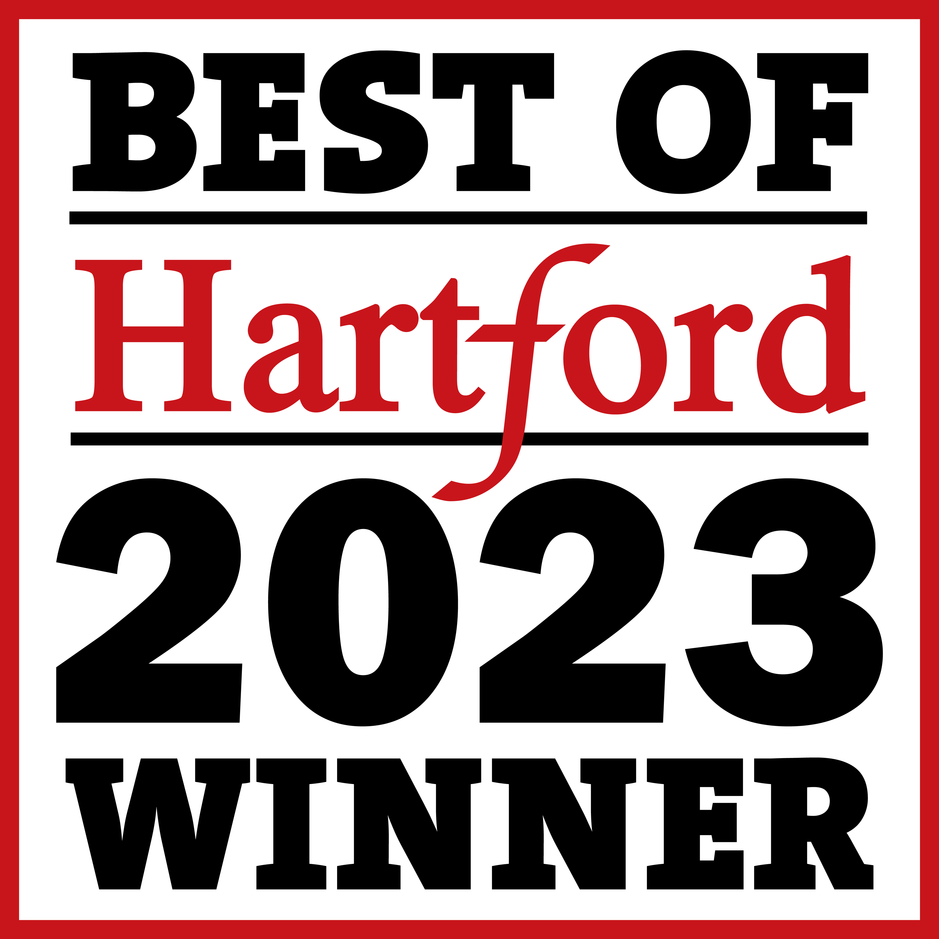 Best Of Hartford 2023 Winner Badge