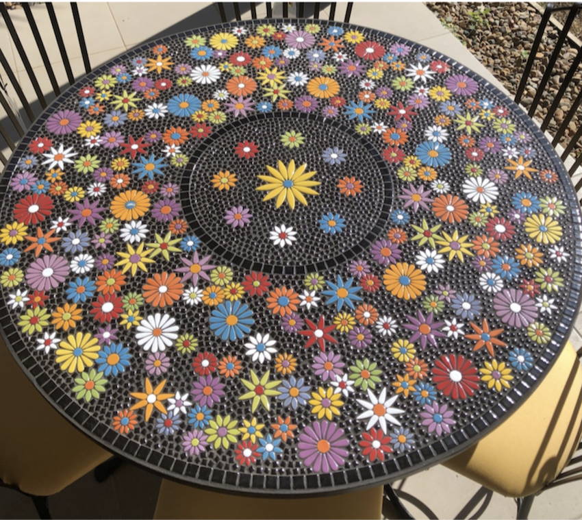Mosaic FlowerTable by Kim Vallance