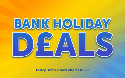 Bank holiday deals promotion with urgency to act before a deadline.