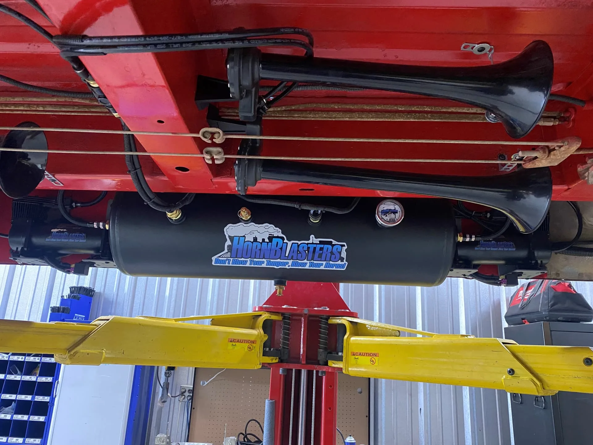 Side profile of Steve's 1970 Ford Econoline E200 with Conductor's Special 844 Nightmare Edition train horn install HornBlasters gallery photo 2