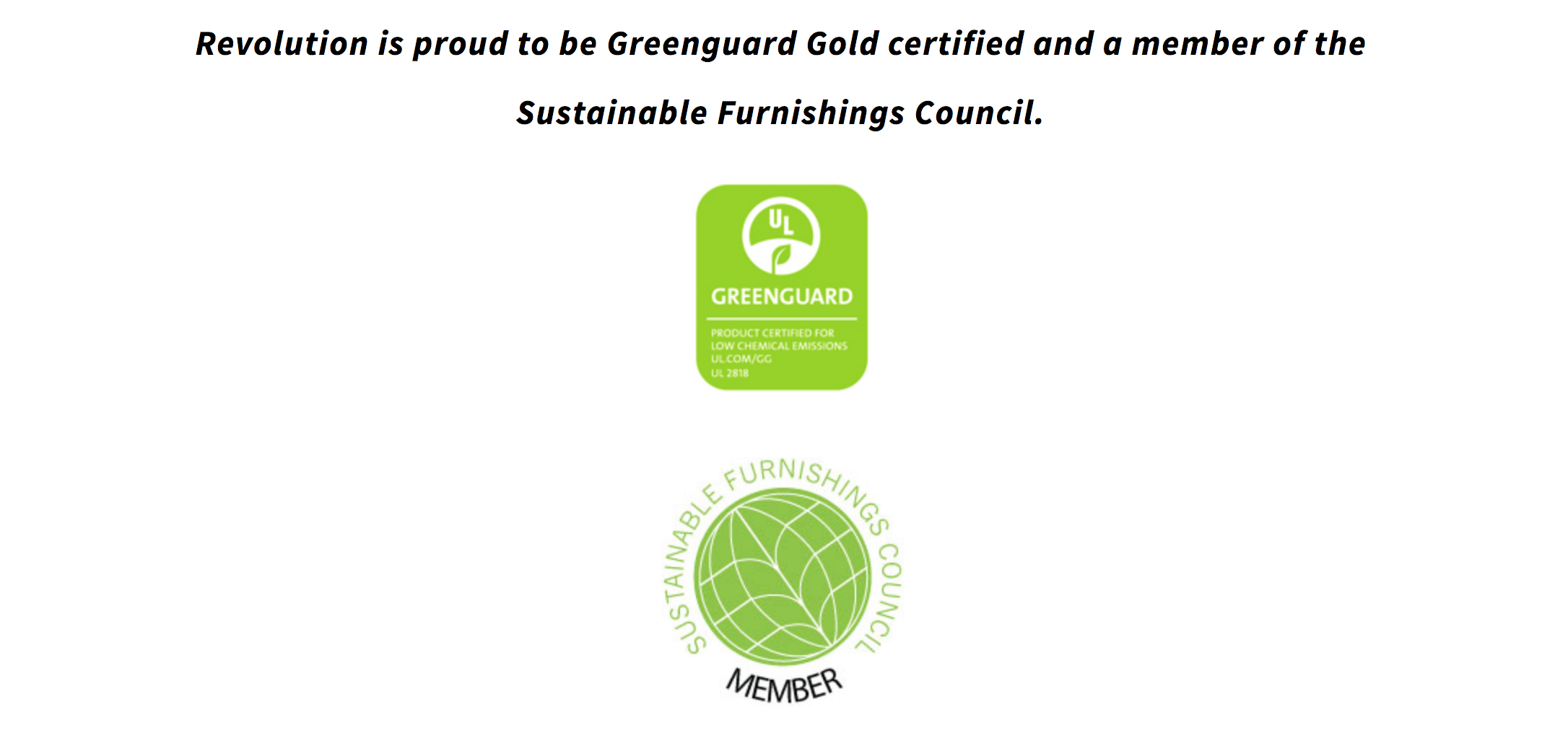 Greenguard certified fabrics