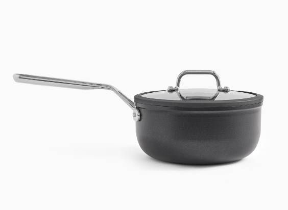The Misen Nonstick 3QT Saucier Pan on a white background.