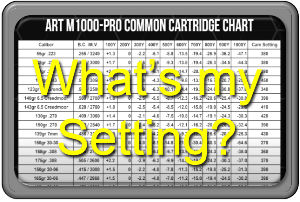 How do I pick my setting using the common cartridge chart for the Leatherwood ART scope