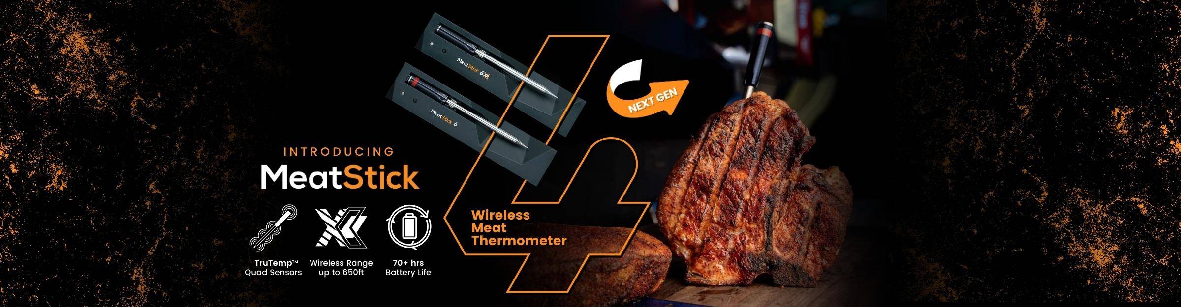 Introducing MeatStick 4 Next Gen Quad Sensors Wireless Meat Thermometer