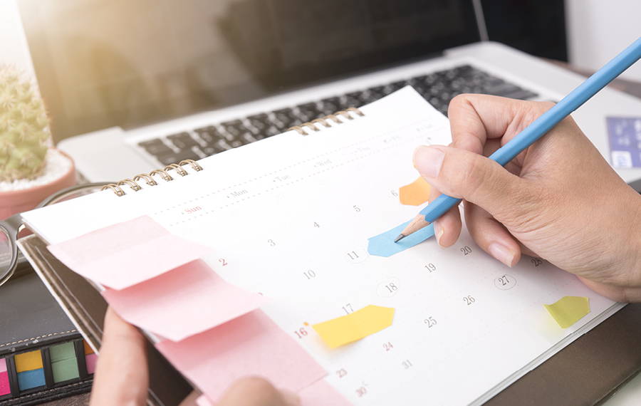 setting up a calendar 