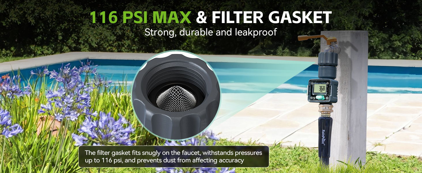 Pool equipment with PSI max and filter gasket information.