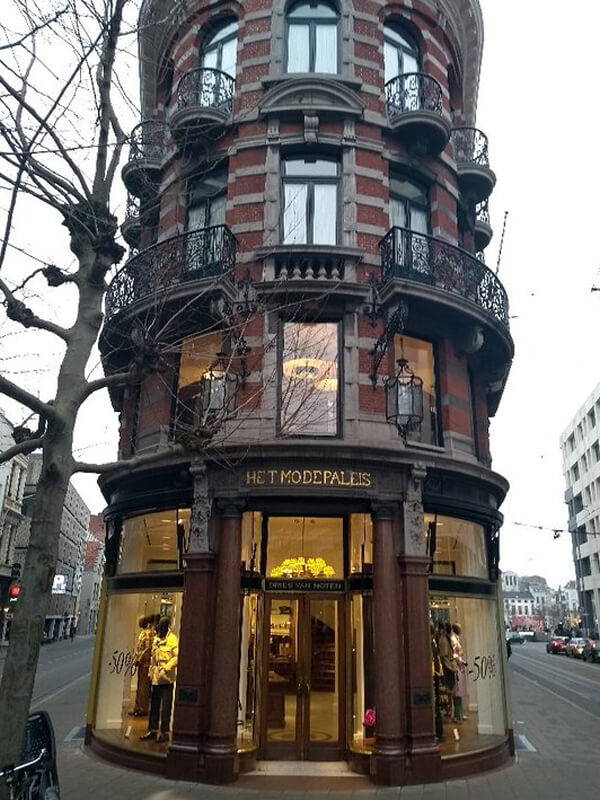 The outside of the Dires Van Noten store in Antwerp.