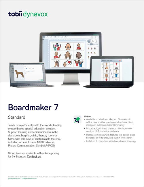 Boardmaker 7 Standard PI Sheet
