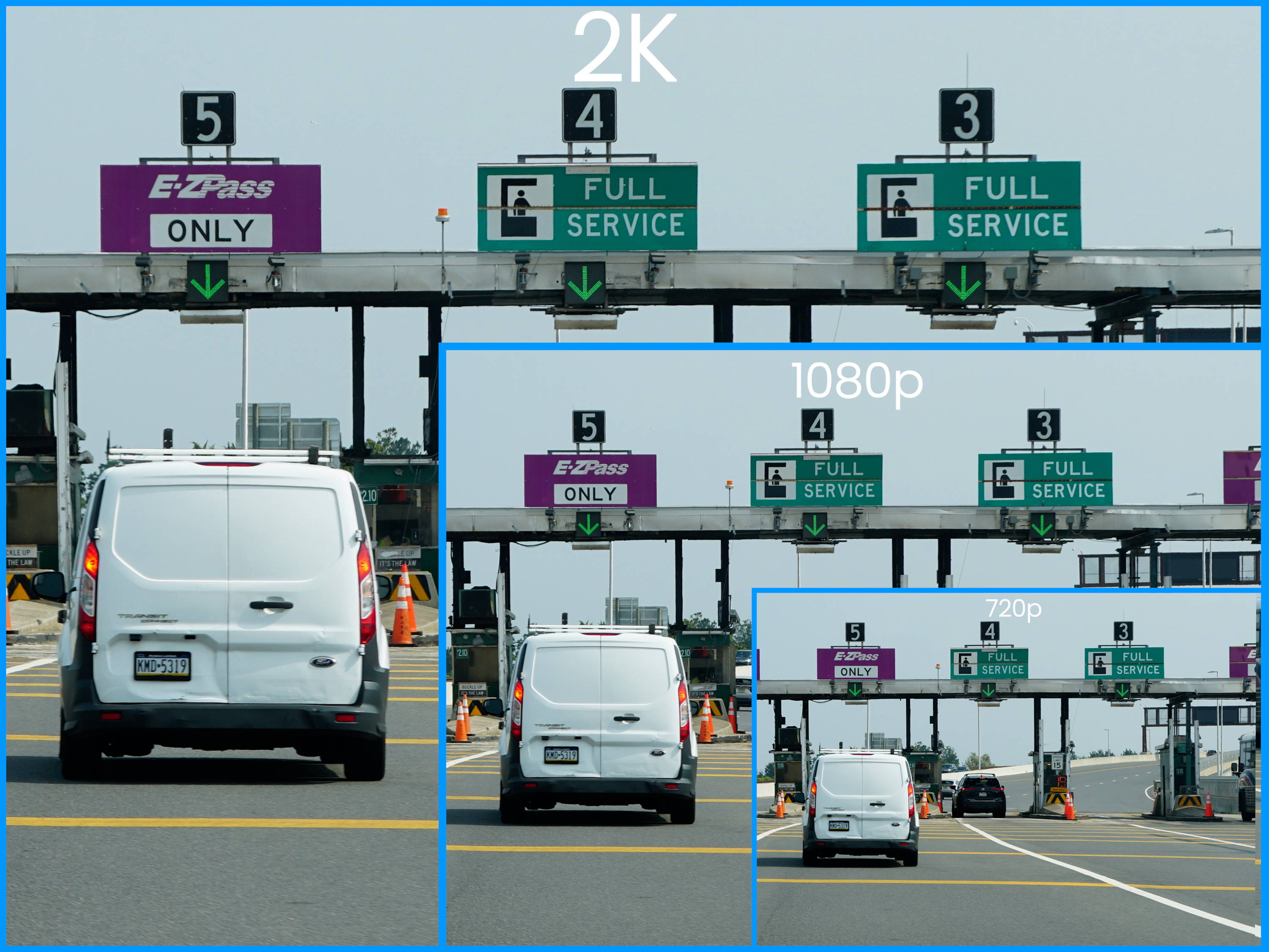 2K 4MP resolution comparison with 4x motorized optical zoom