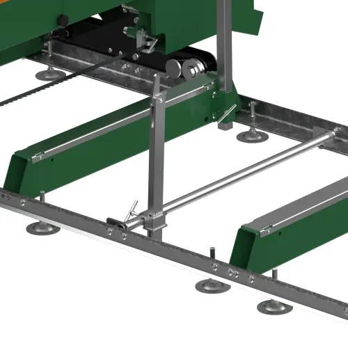 Close up of the expandable rigid track system