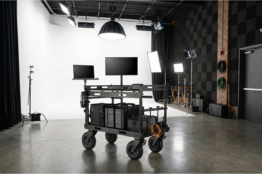Atlas V2 cart fitted with monitors and accessories