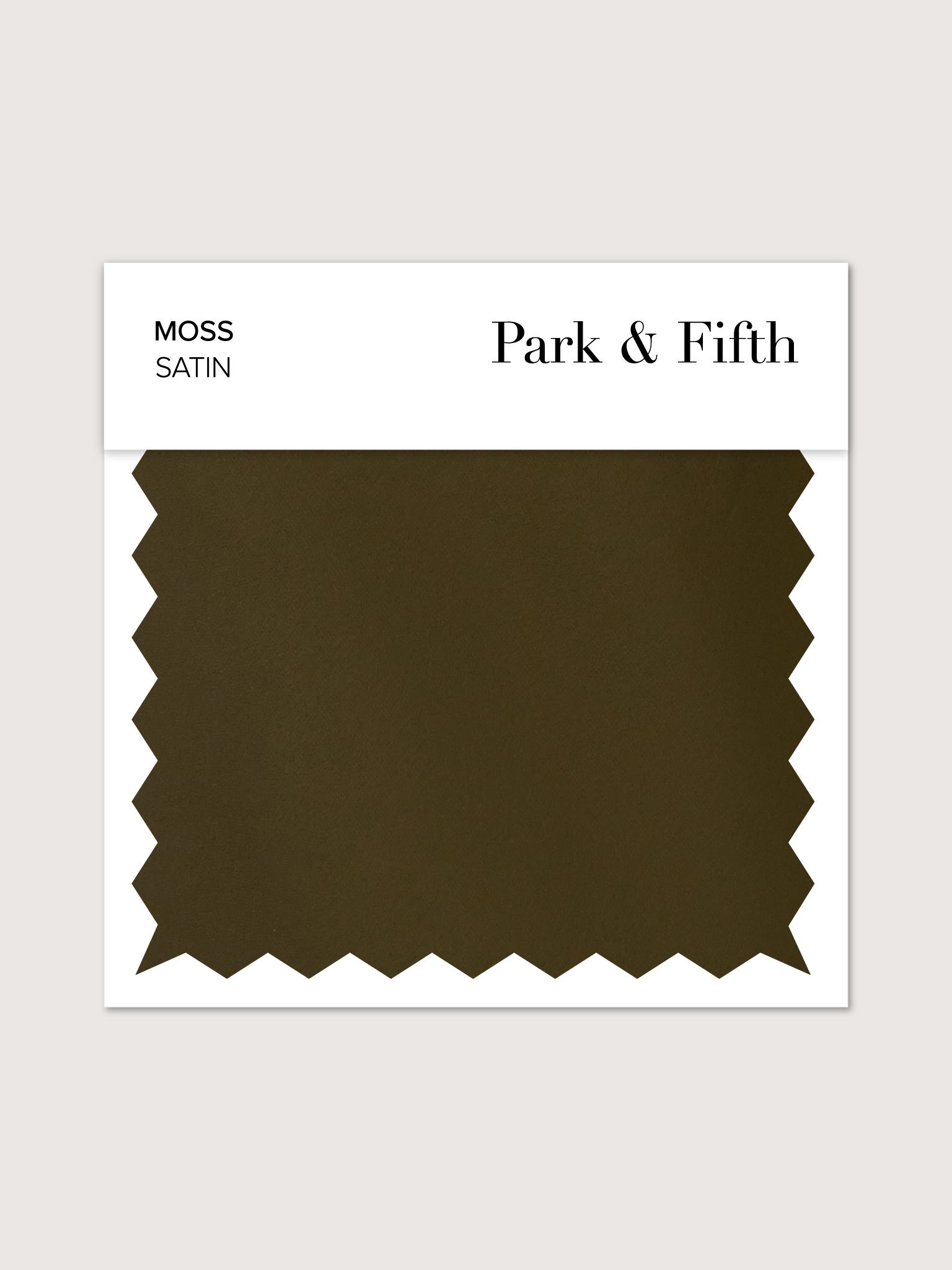 Moss satin fabric swatch from Park & Fifth.