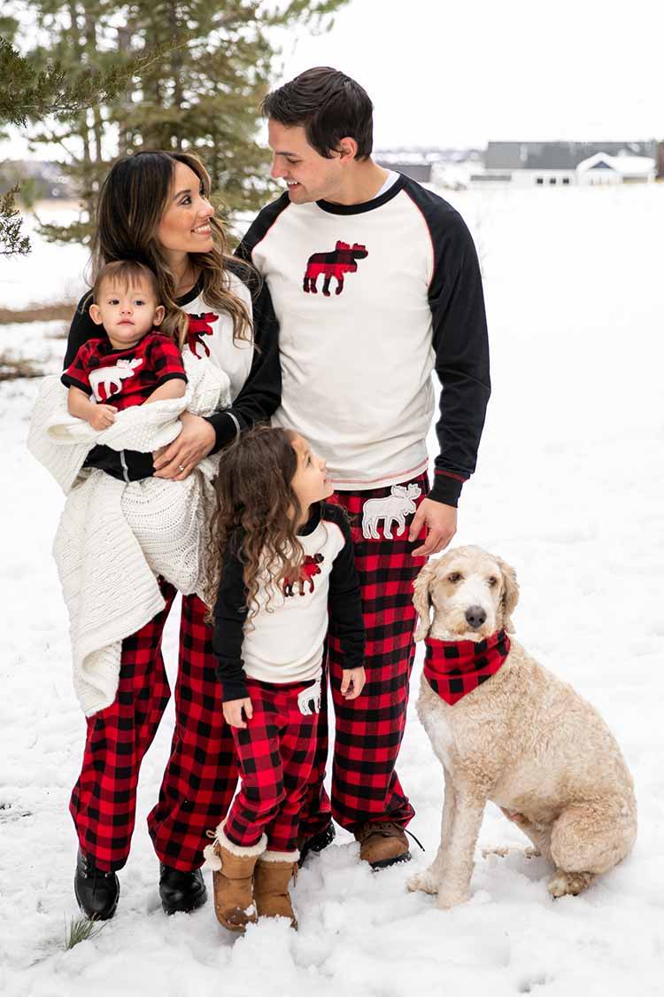 Moose Pajamas, Family Christmas Pajamas, Custom Christmas Pajamas