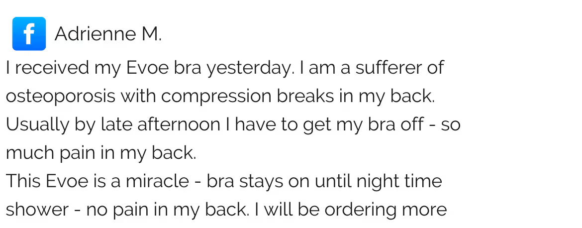 bra for osteoporosis and back compression breaks