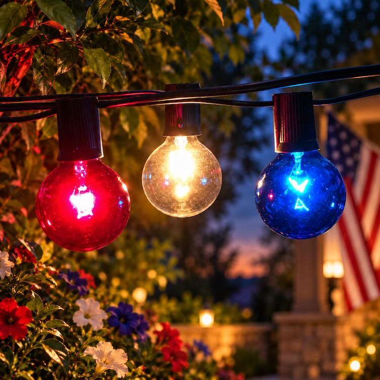 Patriotic G50 string lights